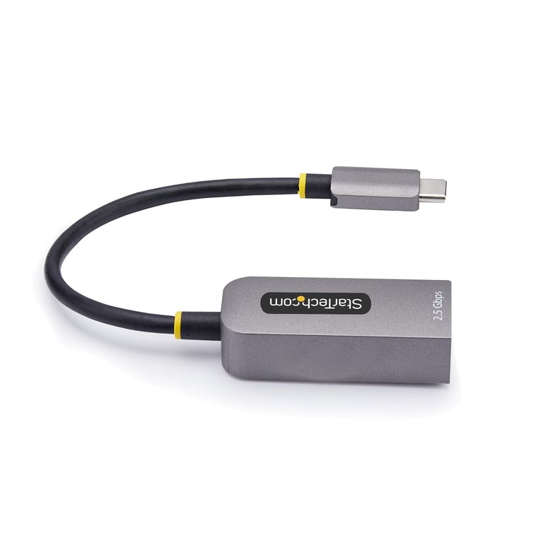 StarTech.com Adaptateur 2.5GbE USB-C vers Ethernet, NBASE-T NIC, USB 3.0 Type-C 2.5/1G Réseau Multi Speed, Compatible Thunderbolt, Windows & Mac - Neuf