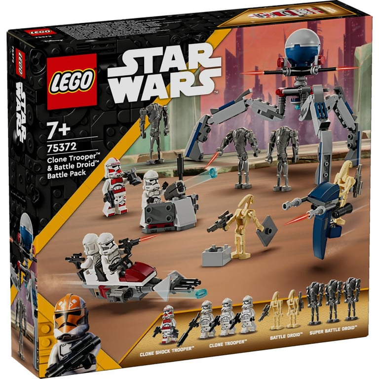 Pack de Combat LEGO Star Wars Clone Troopers et Droïdes de Combat - Set 75372 - Neuf