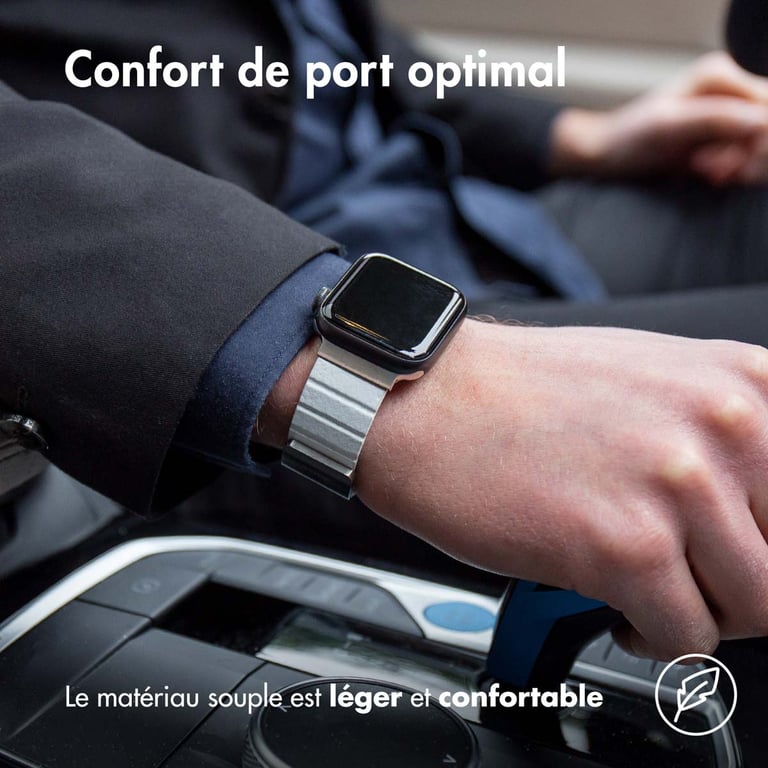 imoshion Bracelet en cuir magnétique pour 'Apple Watch Series 1 10 / SE / Ultra 2 4244454649 mm Neuf - vue 2