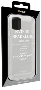 Guscio ibrido invisibile e scintillante per iPhone Apple 11 Pro Max, trasparente