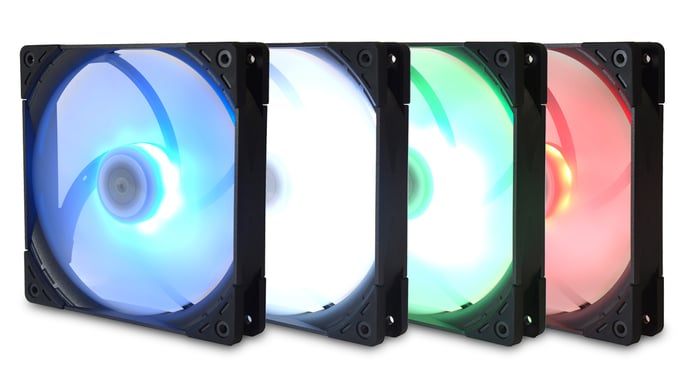 Scythe Kaze Flex 140 Square RGB PWM Carcasa del ordenador Ventilador 14 cm Negro, Blanco