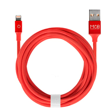 CABLE LIGHTNING REVERSIBLE 2M NYLON - CORAIL