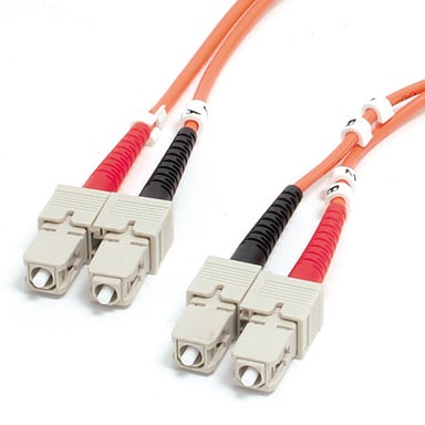 StarTech.com Cable de Fibra Óptica Multimodo SC a SC OM1 de 1m, Dimensión de la Fibra 62,5/125, Redes 10G - Cable de Conexión de Fibra LSZH