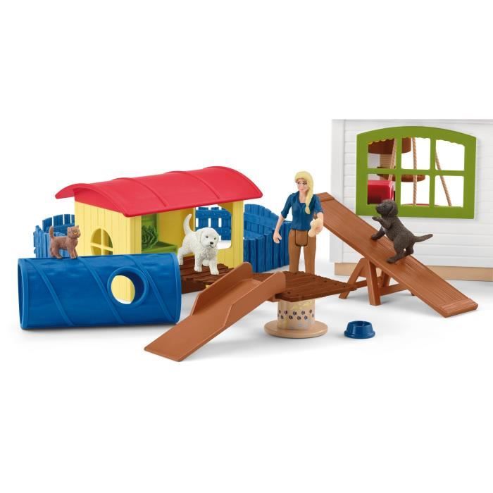 Hôtel des Animaux de la Ferme Grand coffret de 54 Pièces de Jouets Schleich avec Chien Chat Lapin Accessoires et Plus Cadeau - vue 4
