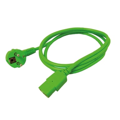 ROLINE 19.08.1013 cable de transmisión Verde 1,8 m CEE7/7 C13 acoplador