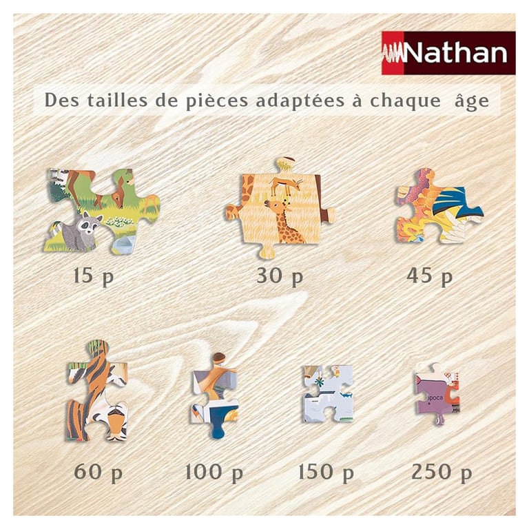Nathan puzzle 45 p Carte du monde des animaux - vue 4