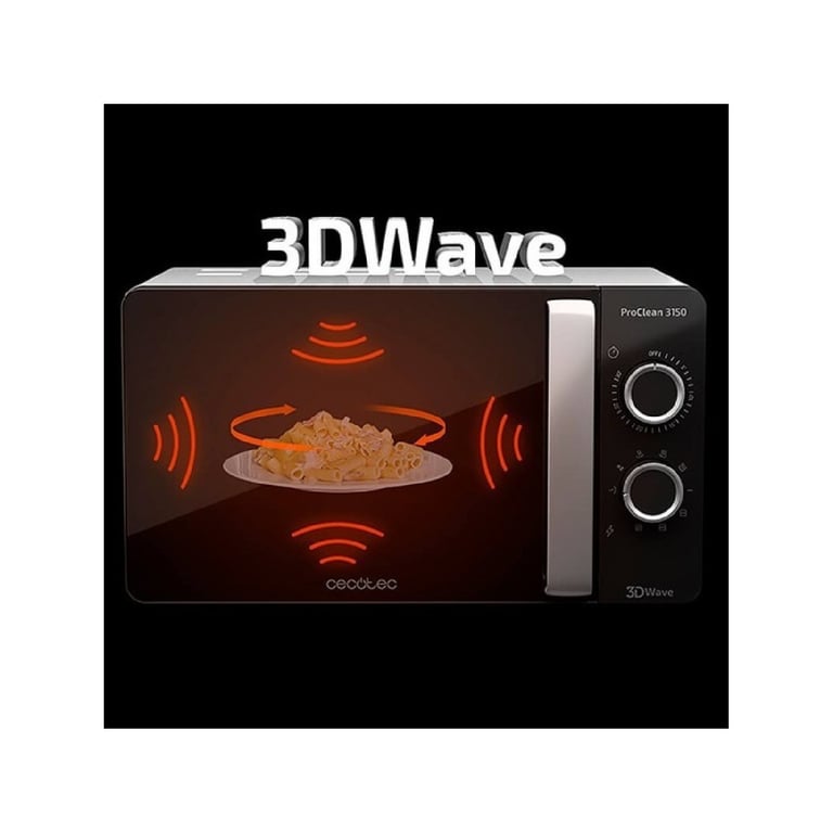 Cecotec Micro ondes et ProClean 3150. Avec Gril et revêtement Ready2Clean Technologie 3D Wave. Grill 20 de capacité 6 niveaux porte FullCrystal - vue 4