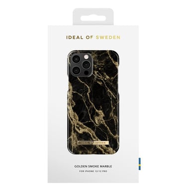 IDEAL OF SWEDEN Funda para Apple iPhone 12 / 12 Pro Fashion Case Estampado mármol Negro / Dorado