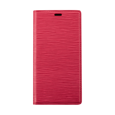 Diarycase 2.0 Funda tipo concha de piel auténtica con soporte magnético para Apple iPhone 12/12 Pro, Rojo Burdeos