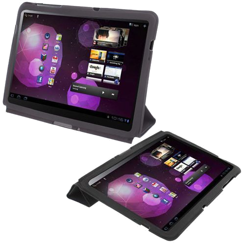 Housse Samsung Galaxy Tab 2 Gt P7500 Rabat Magnétique Tablette Tactile Noire Faux cuir YONIS