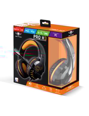 Spirit of Gamer PRO-H3 Auriculares con cable Diadema Play Negro, Naranja