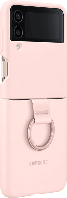 Coque Samsung G Z Flip 4 Silicone avec anneau Rose Samsung