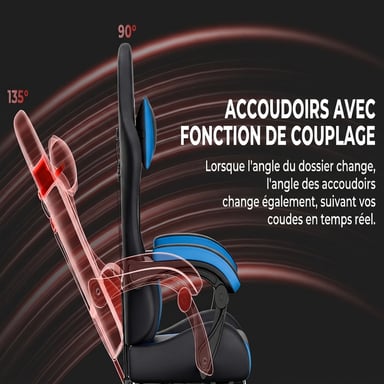 Sedia Gaming Ergonomica Roline Poltrona Gamer Adulti Nera e Blu