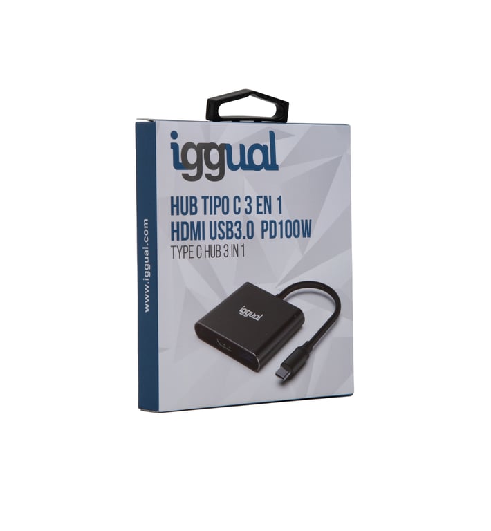 iggual IGG318461 station d'accueil USB 3.2 Gen 1 (3.1 Gen 1) Type-C Noir - Neuf