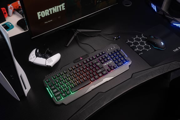 The G-Lab Combo Helium clavier Souris incluse Gaming USB AZERTY Français Noir