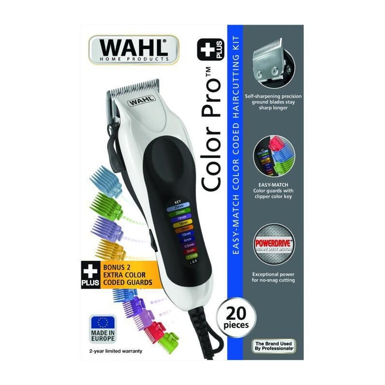 Tondeuse cheveux WAHL Color Pro Plus Lames de précision Peignes de guidage à code couleur - vue 3