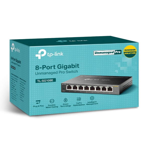TP-Link Switch Easy Smart - 8 ports Gigabit - Boîtier métallique - Green Technology - Neuf