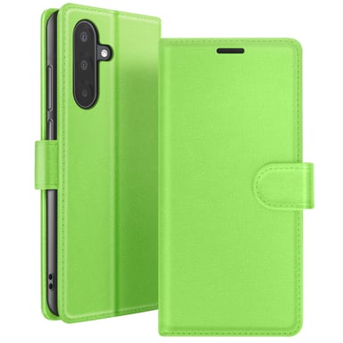 Zanaé Funda tipo cartera para Samsung A17 con soporte y lengüeta magnética Verde