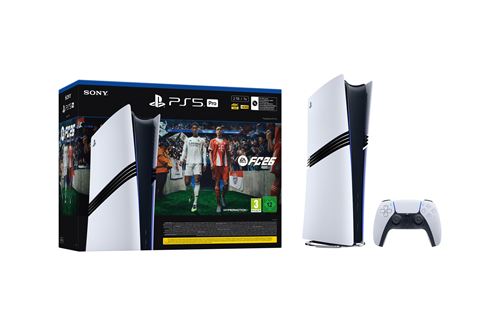 Pack PS5 Pro & EA SPORTS FC 26 - Console Playstation 5 Pro Bianca 2 TB & 1 TB