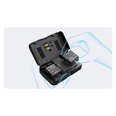 INSTA360 Boîtier de charge portable-recharge 2 batteries + 2 cartes microSD