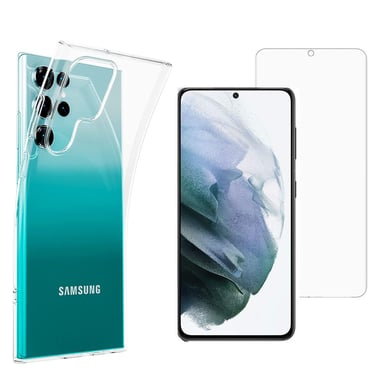Samsung Galaxy S23 Ultra 5G coque tpu transparente et vitre