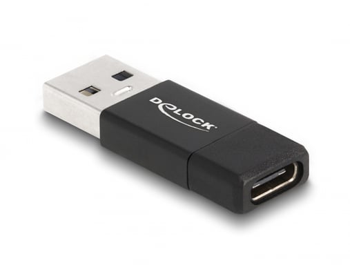 DeLOCK Adattatore USB 3.2 Gen 2 da USB Tipo-A maschio a USB Type-C femmina attivo nero (Delock - USB-C adapter - USB Type A ti)