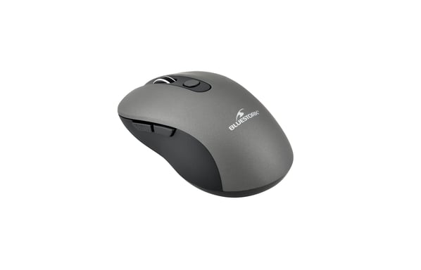 Ratón inalámbrico Bluestork Office60 (Negro/Gris)