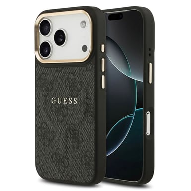 Guess Coque MagSafe Classic avec logo 4G pour Apple iPhone 17 Pro Max - Noir
