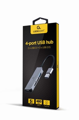 Gembird UHB-U3P1U2P3-01 station d'accueil Avec fil USB 3.2 Gen 1 (3.1 Gen 1) Type-C Argent