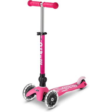 Trottinette 3 Roues Mini Micro Deluxe Pliable avec LED Rose