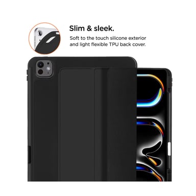 Etui Folio Noir Stand Magnetique Renforcé avec Emplacement Stylet pour Apple Ipad 10.9 (2022-2023) - Eiger