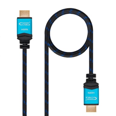 Nanocable Cable HDMI V2.0 4K@60GHz 18 Gbps A/M-A/M, negro, 0.5 m.