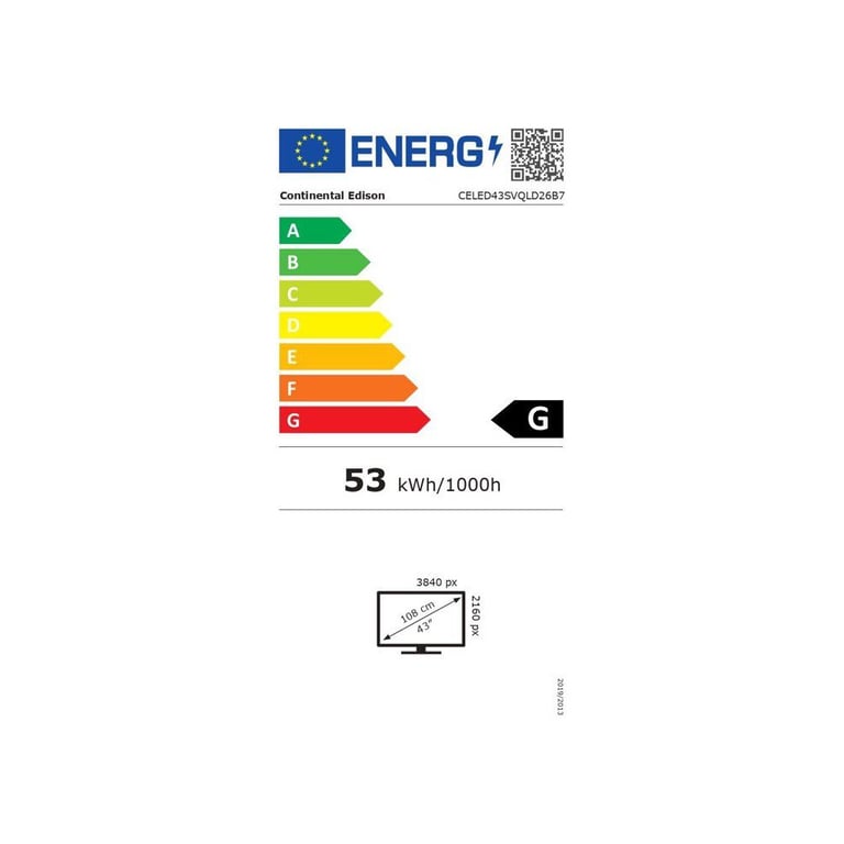 Téléviseur CONTINENTAL EDISON CELED43SVQLD26B7 43 pouces UHD QLED Smart TV - vue 4