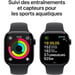 Apple Watch Series 10 GPS 42mm Nero con Cinturino in Gomma S/M