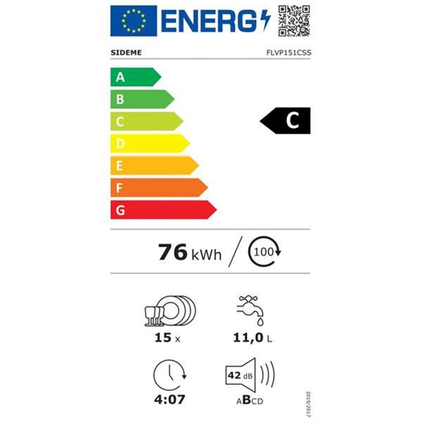 Lave-Vaisselle FAGOR FLVP151CSS – 15 Couverts, 42 dB, 6 Programmes, Inox - vue 8
