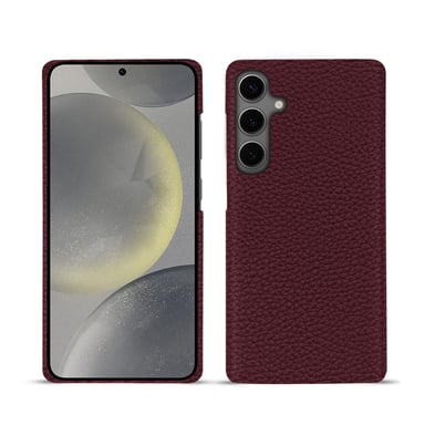 Coque cuir Samsung Galaxy S24 -  - Violet - Cuir grainé