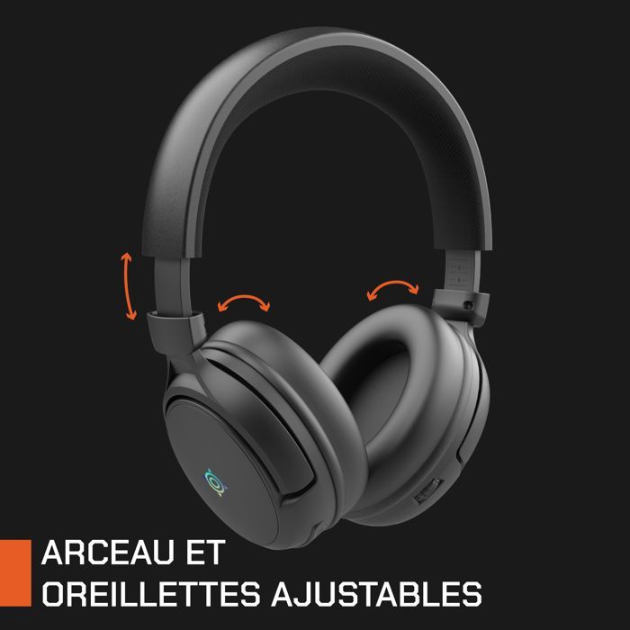 Casque sans fil rgb avec micro amovible GH215 ATLAS Nova Gaming - vue 3