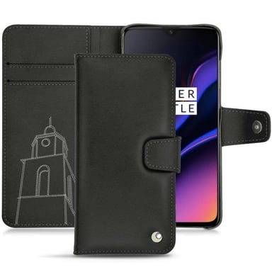 Housse cuir OnePlus 6T -  - Noir - Cuir lisse premium