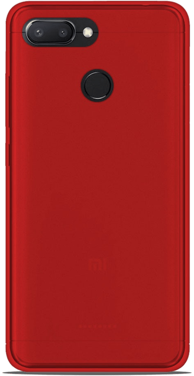 Coque silicone unie compatible Givré Rouge Xiaomi Redmi 6