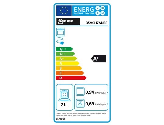Four Encastrable NEFF B5ACH7AN3F – 71L, Pyrolyse, Slide & Hide, Classe A+ - vue 7