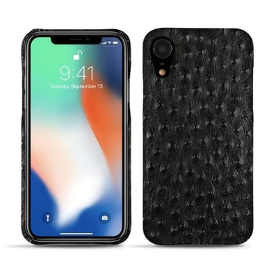 Coque cuir Apple iPhone Xr -  - Noir - Cuir Abaca