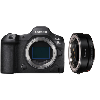 Fotocamera mirrorless Canon EOS R5 Mark II + EF-EOS R + Ebook '20 consigli per foto che colpiscono'