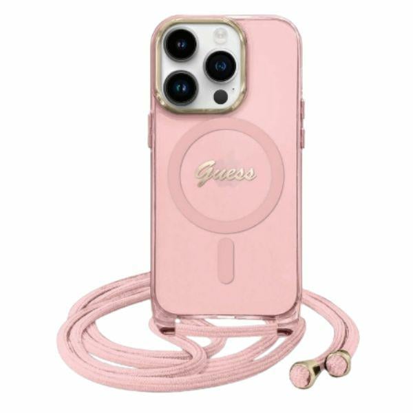 Guess Coque IML Crossbody Cord Script MagSafe avec cordon pour iPhone 16 - vue 2
