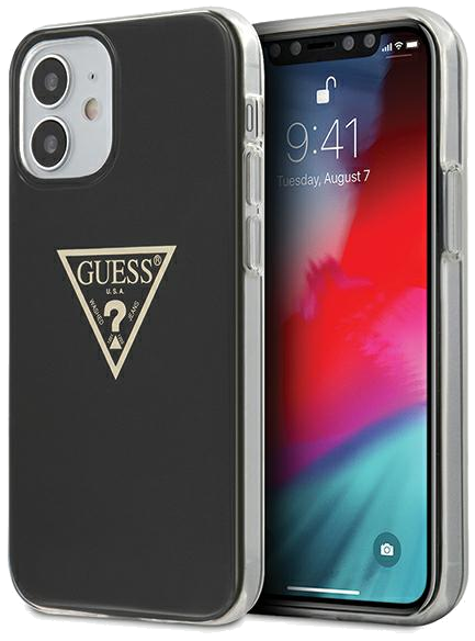 Étui Guess pour iPhone 12 mini 5.4 Collection Noir Métallique