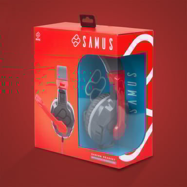 Blade Gaming Samus Écouteurs Avec fil Arceau Jouer Noir, Gris, Rouge