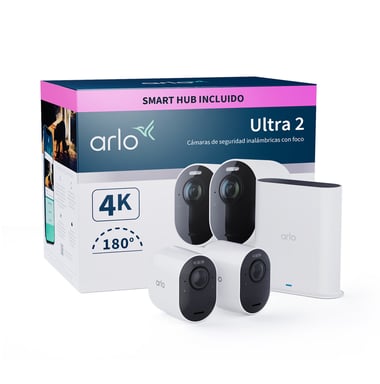 Arlo Ultra 2 Caméra de Surveillance extérieure, pack de 2 blanc