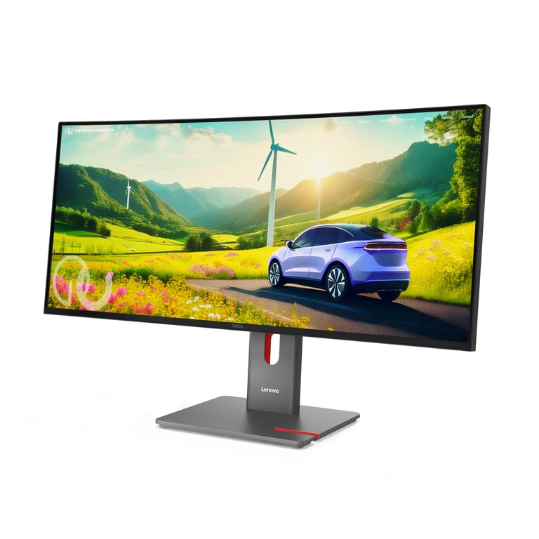 Lenovo ThinkVision P34WD 40 Écran LED incurvé 34 3440 x 1440 @ 120 Hz IPS 350 cdm² 2000:1 DisplayHDR 10 4 ms HDMI DisplayPort USB C eclipse - vue 4