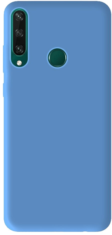 Coque silicone unie compatible Mat Bleu Huawei Y6P