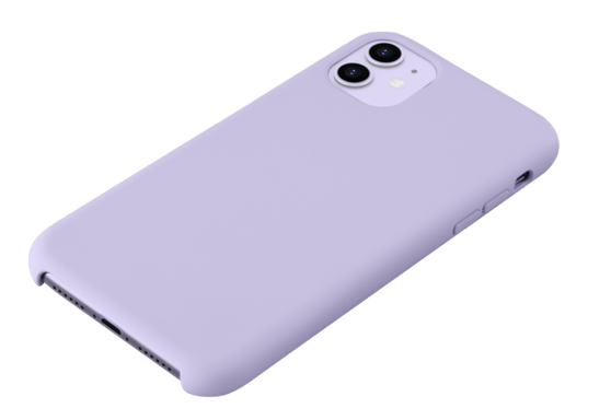Custodia morbida in silicone gel per Apple iPhone 11, viola lilla