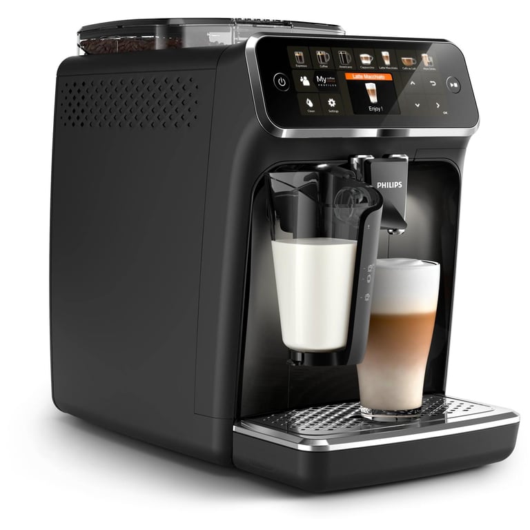 Philips Série 5400 Noir brillant EP5441/50 Machine expresso broyeur,12 boissons, carafe LatteGo - Neuf